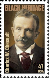 African-American writer Charles Chesnutt was honored with a Black Heritage stamp in 2008.