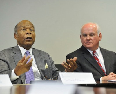 Dr. Louis Sullivan, left, and Dr. Ray L. Watts are members of the consortium focused on increasing the numbers of minorities in health care.