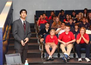 Dr. Sameer Hinduja speaks frequently at schools. A new book of his, especially for teenagers, will come out in 2014, he says.