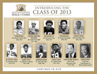 2013 class of the Black College Football Hall of Fame (from The Atlanta Journal-Constitution)