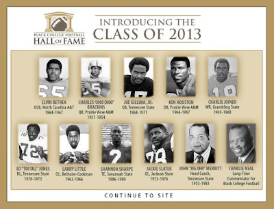 2013 class of the Black College Football Hall of Fame (from The Atlanta Journal-Constitution)