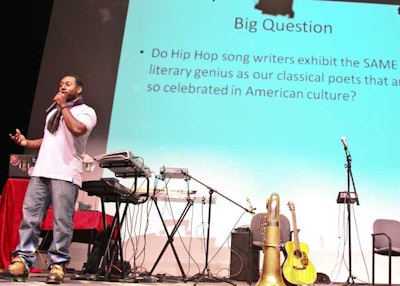 Gilbert Perkins, whose stage name is Sage Salvo, works to challenge the notion that hip-hop is not a literary art form.