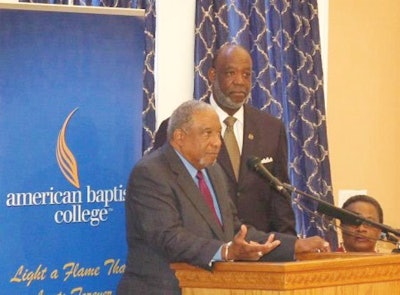 Civil rights activist Bernard Lafayette, left, and school President Forrest Harris Sr., are proponents of American Baptist College’s designation as an HBCU.