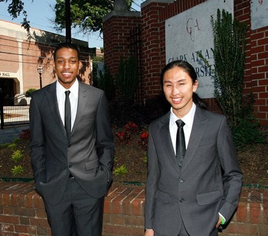 Lorin Crawford, left, and Tam Quach met as freshmen, later became friends and then roommates by their senior year. (Photo by: Horace Henry)