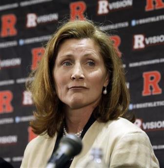 Julie Hermann, Rutgers’ incoming athletic director, says she has not considered withdrawing and feels qualified to lead.