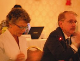 Camilla Benbow, Council for the Accreditation of Educator Programs Commission Co-Chair, and CAEP President James Cibulka guided the discussion.