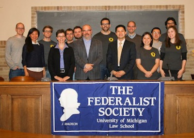 Federalist societies, like this one at the University of Michigan School of Law, are emerging on college campuses.