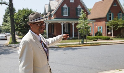 Morgan State assistant professor Dale Glenwood Green heads to his research site in The Hill community. (Photo courtesy of Morgan State University)