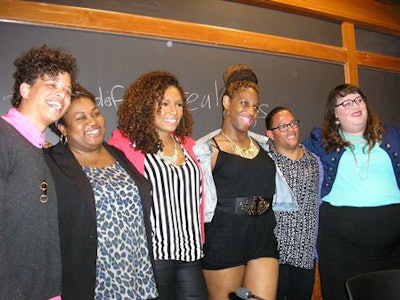 Janet Mock (third from left), author of Redefining Realness: My Path to Womanhood, Identity, Love & So Much More