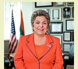 University of Miami President Donna E. Shalala says that the future of the four-year university will partly depend on how expensive education becomes.