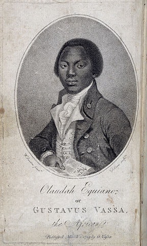 Shown is a page taken from Olaudah Equiano’s autobiography.