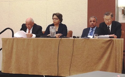 From left, Xavier University President Norman Francis, Tougaloo College President Beverly Wade Hogan, former Howard University President Sidney A. Ribeau, and California State Polytechnic University President Emeritus Bob Suzuki, who moderated a discussion on HBCUs yesterday at NCORE.