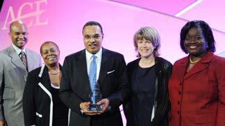 Dr. Freeman Hrabowski III, president of the University Maryland, Baltimore County, has been a mentor in the program and was presented with the 2014 Council of Fellows/Fidelity Investments Award. (Photo courtesy Tim Trumble/ACE).