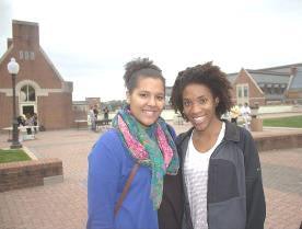 Taylor Griffin, left, and Colleen Roberts of the Georgetown Scholars Program at the Fall Leadership Weekend in 2013. (Photo courtesy of Georgetown University)