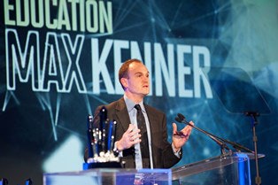 Max Kenner speaks at Smithsonian’s American Ingenuity Awards in October.