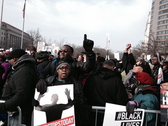 Protestors march Saturday in Washington, D.C.