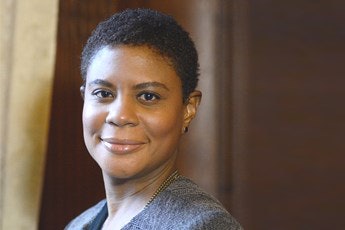 As a professor, Dr. Alondra Nelson said her objective has been to help students discover and understand the complexities of the world around them. (Photo by Thomas Sayers Ellis)