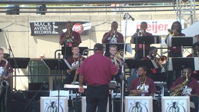 The North Carolina Central University Jazz Ensemble performs at the Detroit Jazz Festival.