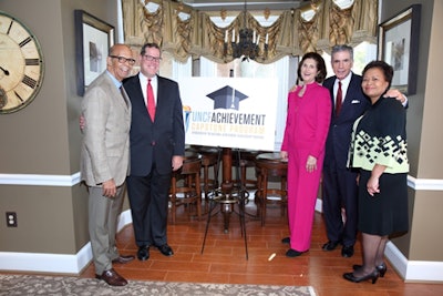 From left to right: Dr. Michael L. Lomax, UNCF president and CEO; Timothy E. McGuire, National Merit Scholarship Corporation president; Mrs. Lynda Bird Johnson Robb and former U.S. Sen. Charles Robb; and Cheryl Smith, UNCF senior vice president of public policy and government affairs, who was a National Achievement Scholarship recipient.