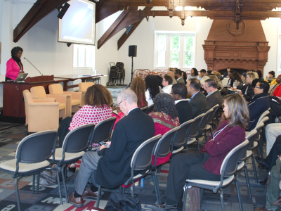 The Young, Gifted, and @ Risk Symposium, held by the Steve Fund at Brown University last year, brought together various presenters, including professors Dr. David P. Rivera, Dr. Alfiee Breland-Noble and Center for the Study of Race and Ethnicity in America director Dr. Tricia Rose. (Photo courtesy of the Steve Fund) 