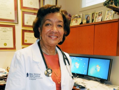 Dr. Edith P. Mitchell wants to study cancer and work with her patients and colleagues to explore what medications work for taming and, one day, successfully tackling the deadly disease. (Photo by Daryl Stuart)