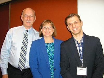 From left to right, Dr. James Gandre, president of the Manhattan School of Music, Jane Clementi and Sean Kosofsky, executive director of the Tyler Clementi Foundation.( Photo by Lois Elfman)