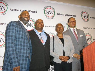 From left to right, Dr. Christopher Tinson, Dr. Jamal Watson, Dr. Mary Frances Berry and Dr. Obery Hendricks discussed the role of Black intellectuals.