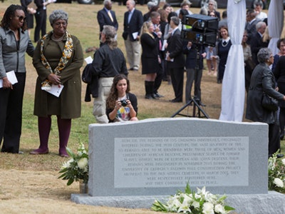 The university reburied the remains in Oconee Hill Cemetery last month.