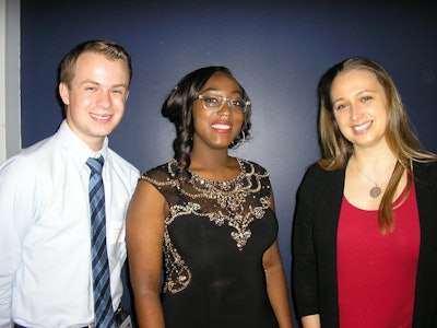 From left, high school seniors Alejandro Schmieder and Tatyana Graham with their mentor, Dr. Claudia Wultsch (Photo by Lois Elfman)