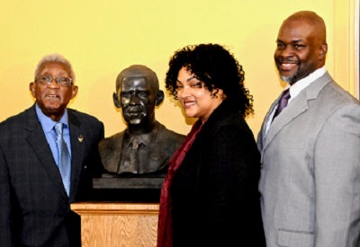 James Camphor, Dr. Maria Thompson, and Larry “Poncho” Brown. Photo by Anderson Ward.
