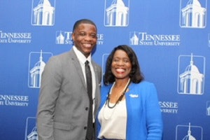 James Shaw, Jr. with TSU President Dr. Glenda Glover.