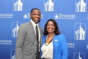 James Shaw, Jr. with TSU President Dr. Glenda Glover.