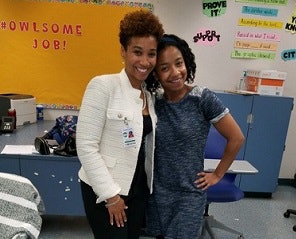 Dr. Gibson with Elicia Bennett after an implicit bias training in Florida.
