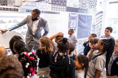 NBA superstar LeBron James at the opening of his I Promise School in Akron, Ohio.
