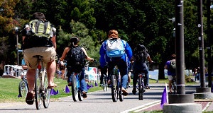 University of Kentucky student bicyclists