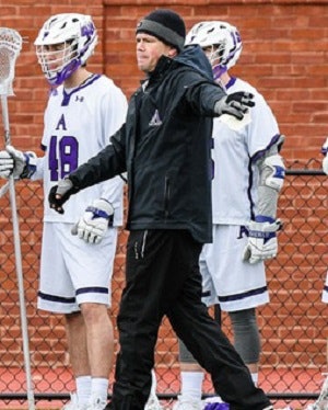 Amherst men’s lacrosse coach Jon Thompson.