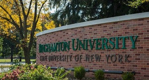 Binghamton University Sign