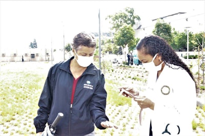 Sheila Young, M.D. (right) oversees the campus COVID-19 testing center at Charles R. Drew University College of Medicine.