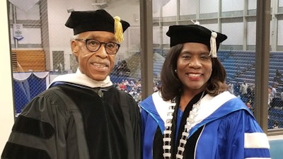 Reverend Al Sharpton with Dr. Glenda Glover