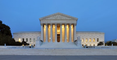 Panorama Of United States Supreme Court Building At Dusk