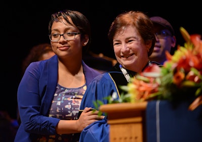 Dr. Donna M. Carroll receives Dominican’s Davlin Diversity Leadership Award for her support of undocumented and marginalized students.