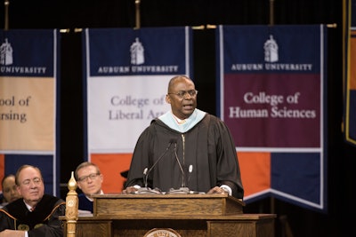 Lloyd J. Austin III delivering the commencement address at Auburn University in 2016.