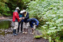Michigan State researchers study a riverbed ecosystem in Alaska.