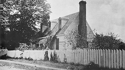 The Bray School building before its east and west wing additions were added in the 1920s.