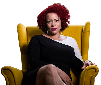 Nikole Hannah-Jones, journalist and Knight Chair in Race and Journalism at the Cathy Hughes School of Communications at Howard University.
