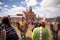 A pow wow graduation celebration on MSU Denver's campus. Photo by Abreham Gebreegziabher.