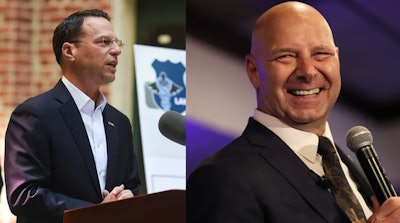 Democrat Josh Shapiro (left) and Republican Doug Mastriano (right) will face off in the 2022 Pennsylvania governor's race
