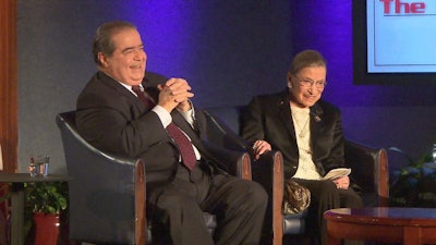 Supreme Court Justices Antonin Scalia and Ruth Bader Ginsburg