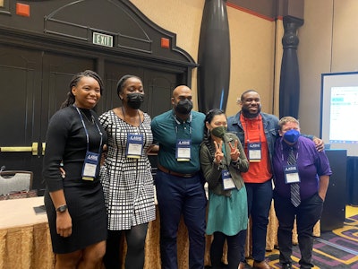 (From left to right) Dr. Ezinne Ofoegbu from Santa Clara University, Leslie Uchenna Ekpe from Texas Christian University, Dr. Christopher J.P. Sewell, Dr. Emily Suh from Texas State University, Dion Tremain Harry from North Carolina State University, and Sam Owens from Texas State University.