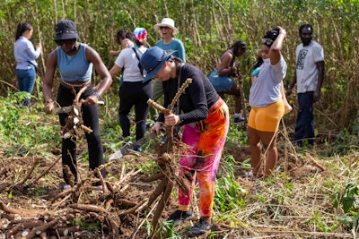 Students visit Sabal’s Cassava Farm in Belize in March 2022